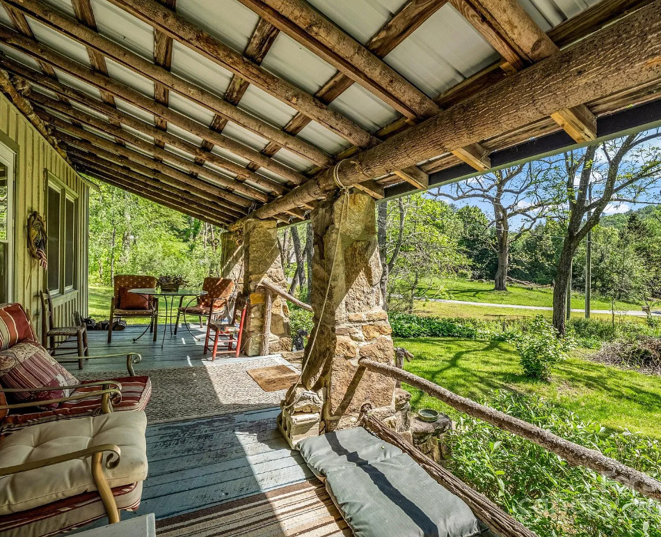 Love stone houses! Pretty creek! Over two acres in North Carolina. $325,000