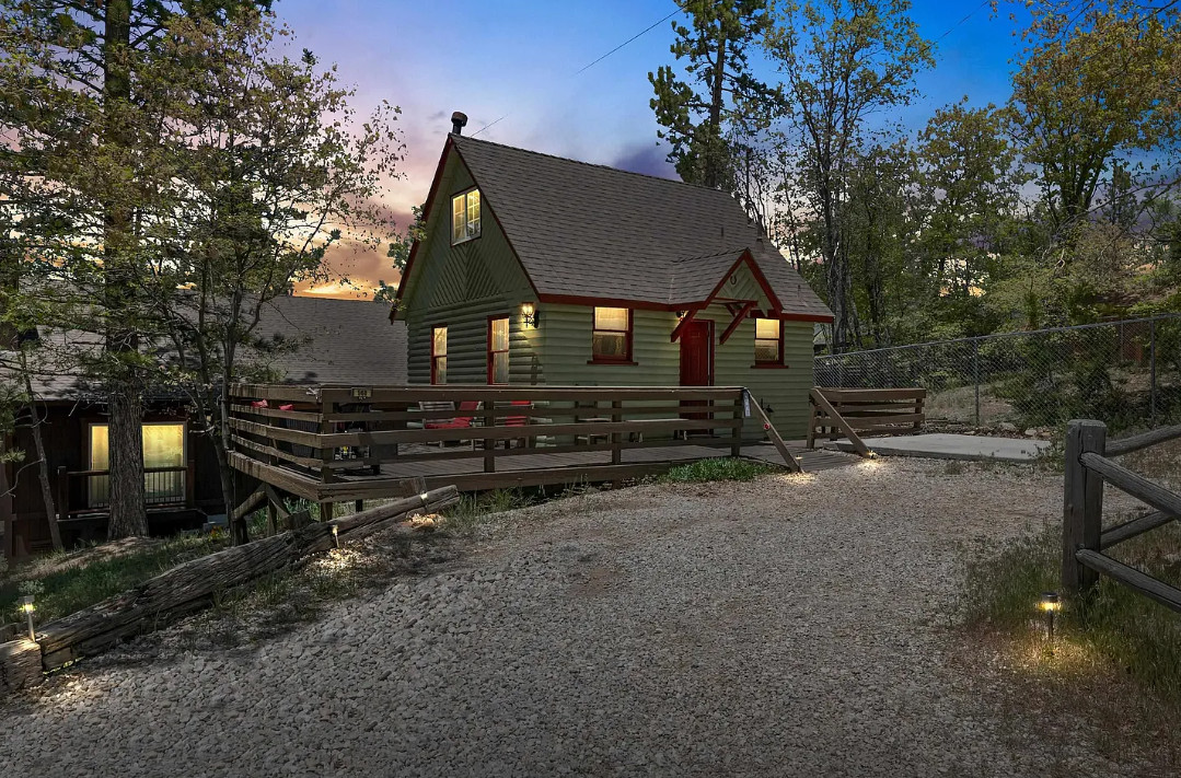 Furnished Big Bear Lake Cabin. Circa 1946 in California. $299,000