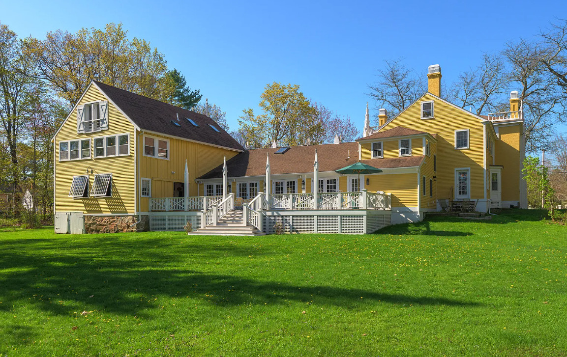 Stunning! I want the house and the car! The Wedding Cake House, C. 1825 in Maine. $2,495,000