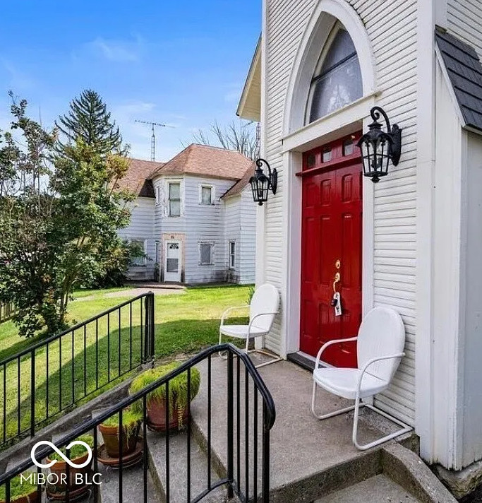 Pretty steeple and stained glass! Circa 1880 in Indiana. $297,670