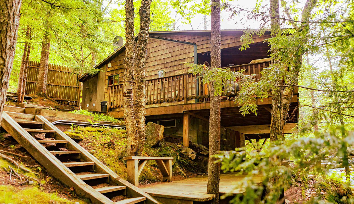 Love this! Quite a setting! C. 1950 in New Hampshire. $249,500