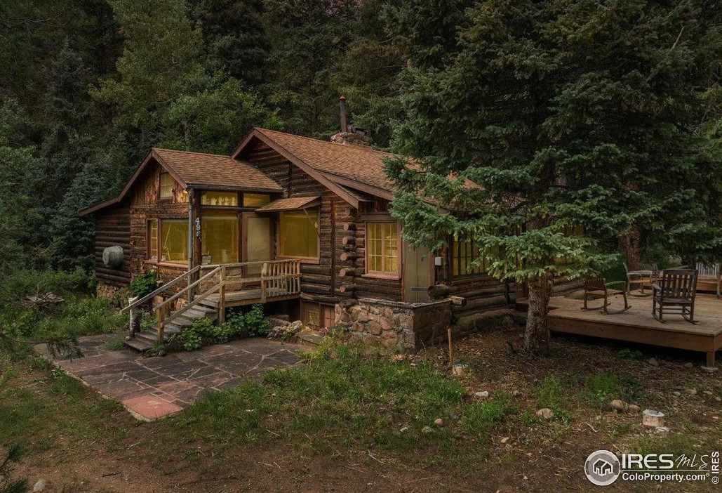 Nice interior! Rustic riverfront cabin in Colorado. $359,500