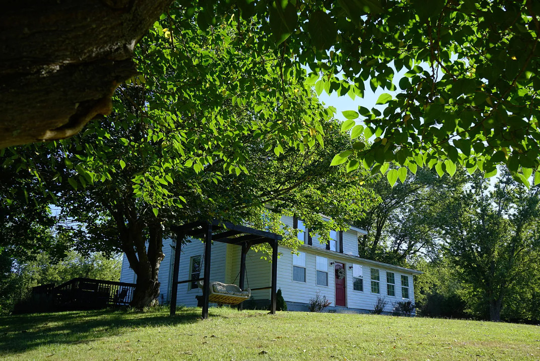 Love the long driveway! On 38 acres in Virginia. C. 1881. $574,950