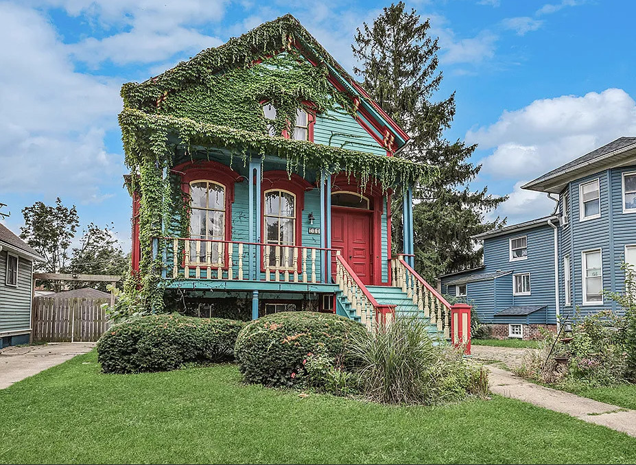 I want this! The Joshua P. Young House, C. 1852 in Illinois. $229,900
