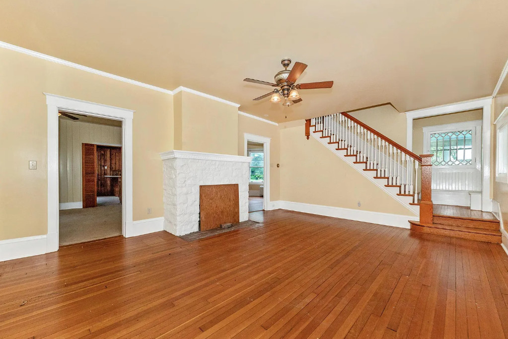 8 bedrooms and 5 bathrooms. C. 1904. Three acres in Maryland. $385,000