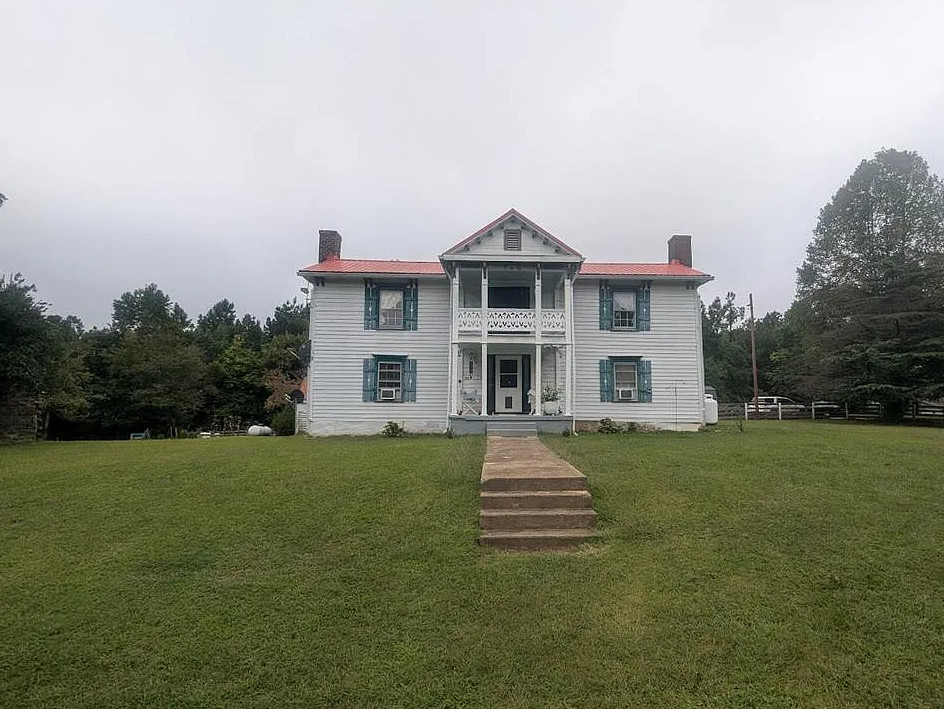 Pretty setting! On 20 acres in Virginia. Has a family cemetery. $389,000