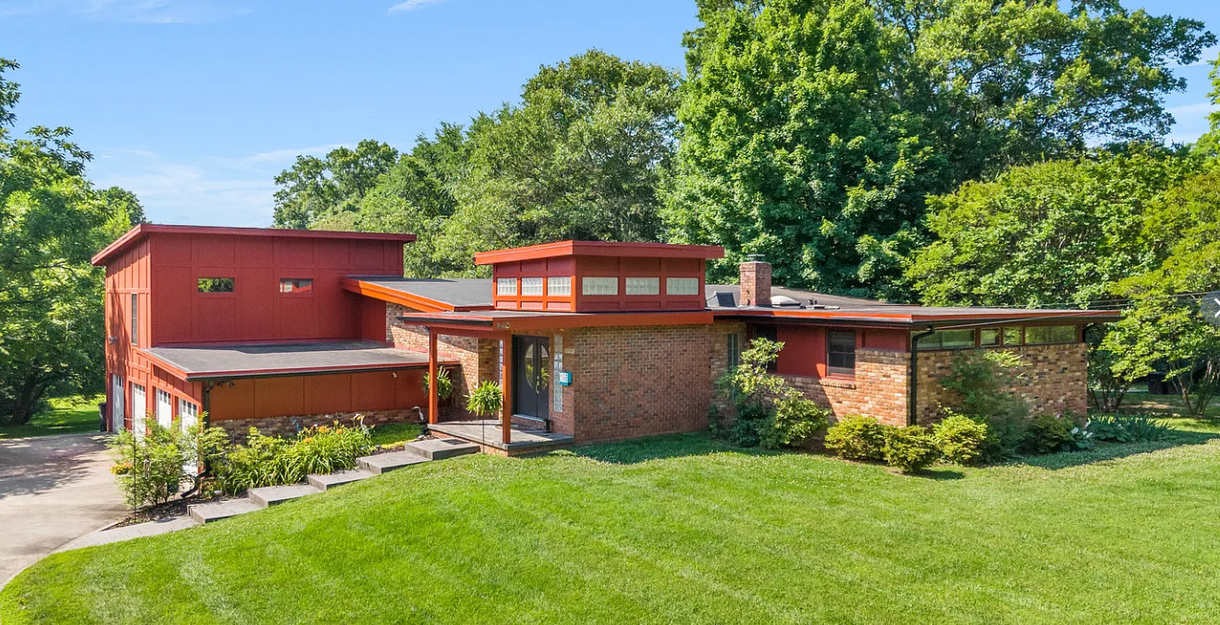 Mid-Century Modern with Bohemian Flair! Over an acre in North Carolina. $565,000