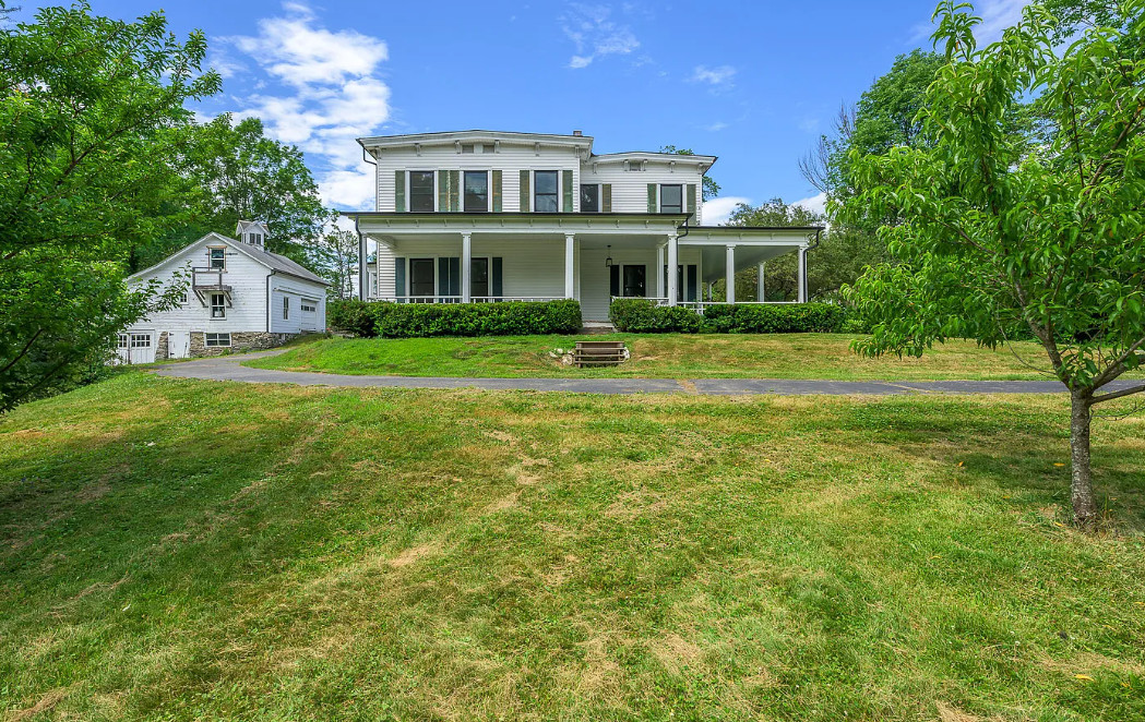 Love the vintage bathroom! Corkscrew Rail Trail is across the street. Over three acres in NY. $655,000