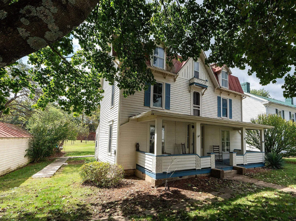Love the library! Great details inside! C. 1889 in Virginia. $220,000