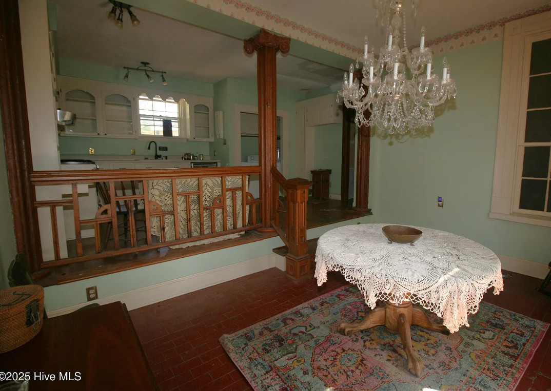 Beautiful staircase! Not far from Outer Banks. C. 1869 in North Carolina. $259,900