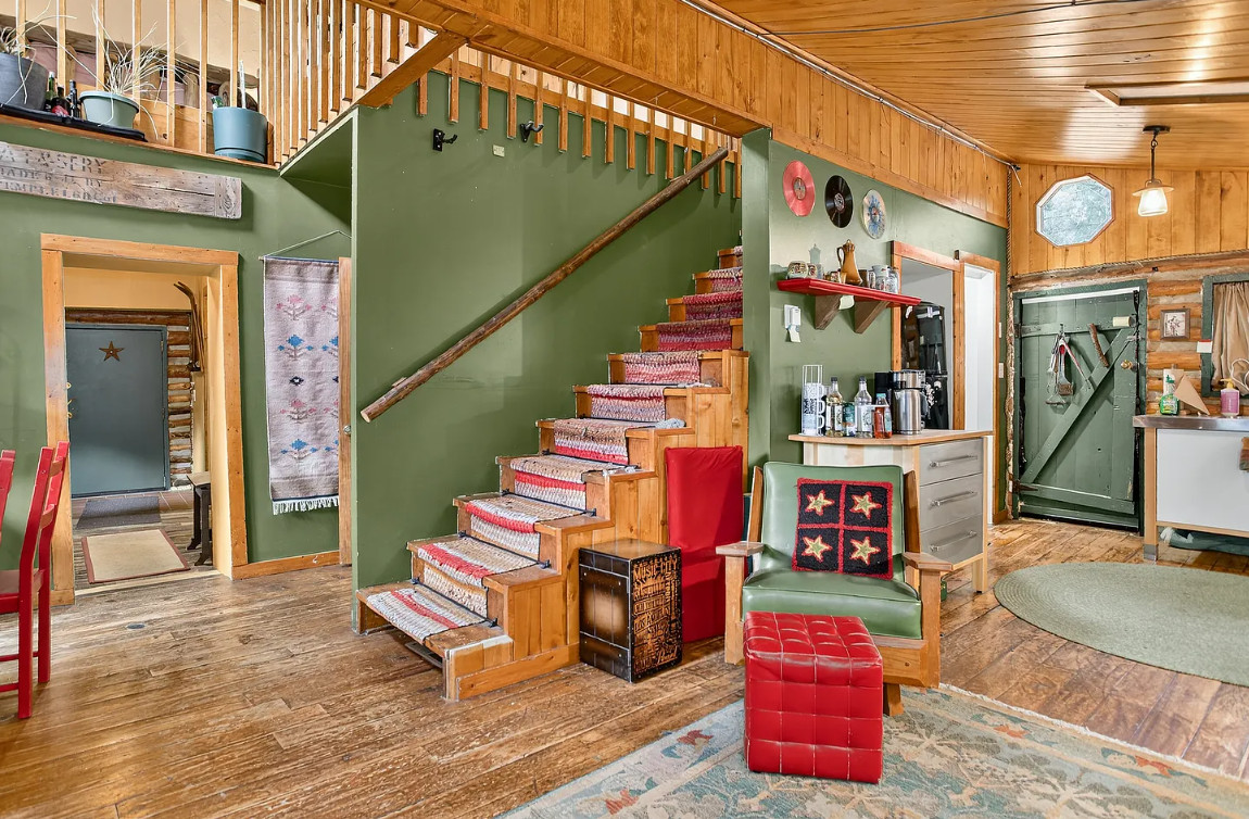 Stove is beautiful! Nice cabin in Colorado. Circa 1905. $389,000
