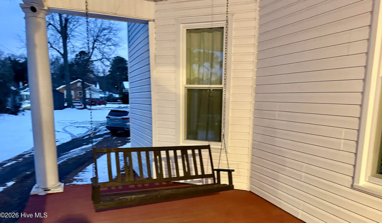 Great porch! Circa 1941 in North Carolina. $255,000