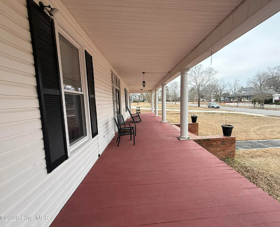 Great porch! Circa 1941 in North Carolina. $255,000