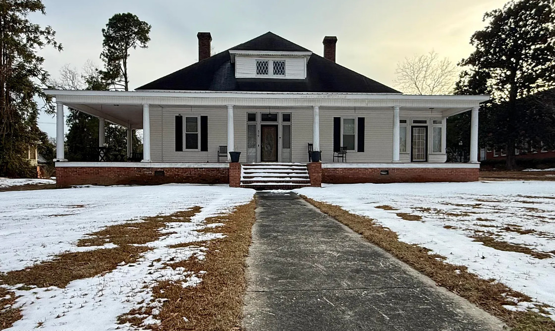 Great porch! Circa 1941 in North Carolina. $255,000