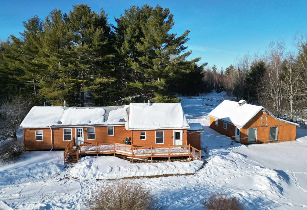 On 44 acres in Maine! Love the greenhouse! C. 1939. $239,000