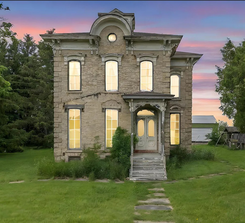 Beautiful details! Circa 1873. One acre in Wisconsin. $249,900