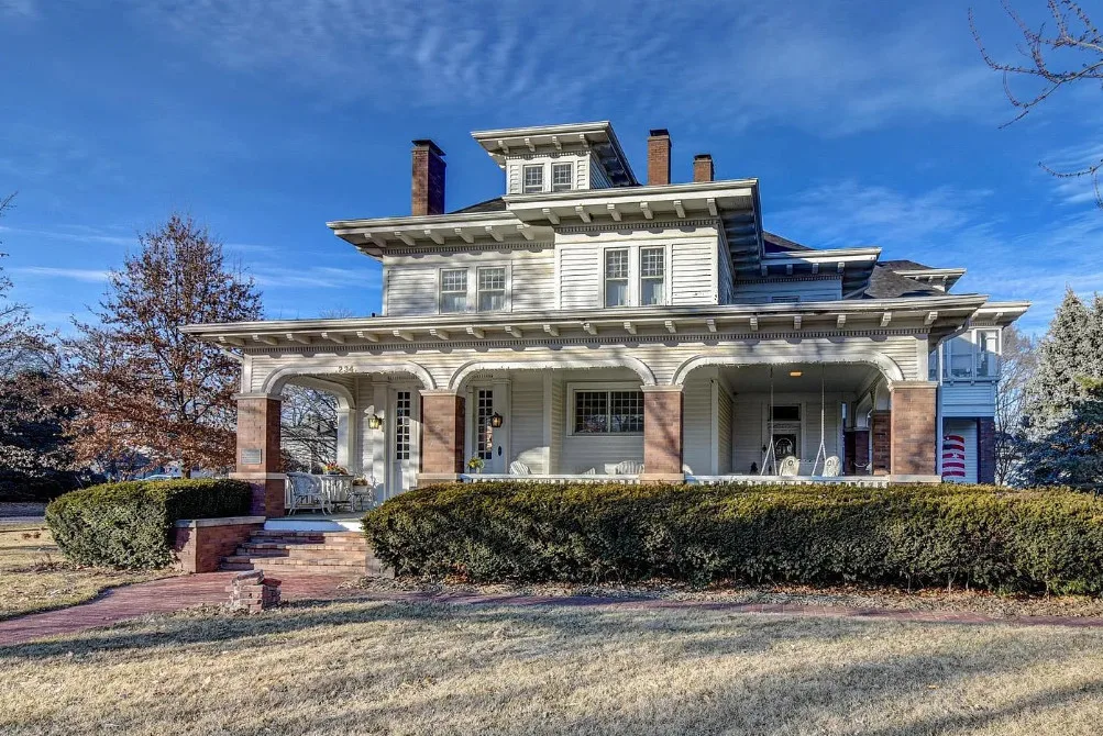 This is quite a house! The R. B. Schneider House, C. 1887 in Nebraska. $800,000