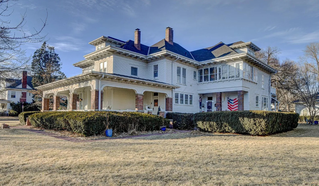 This is quite a house! The R. B. Schneider House, C. 1887 in Nebraska. $800,000