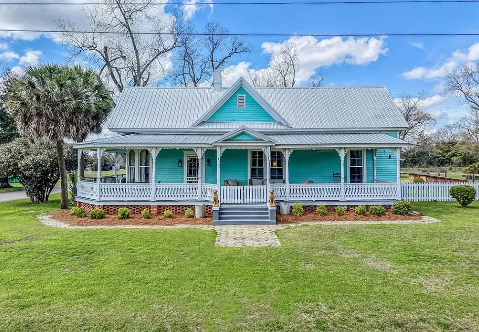 Porch goals! Pretty setting! One acre in Georgia. $299,900