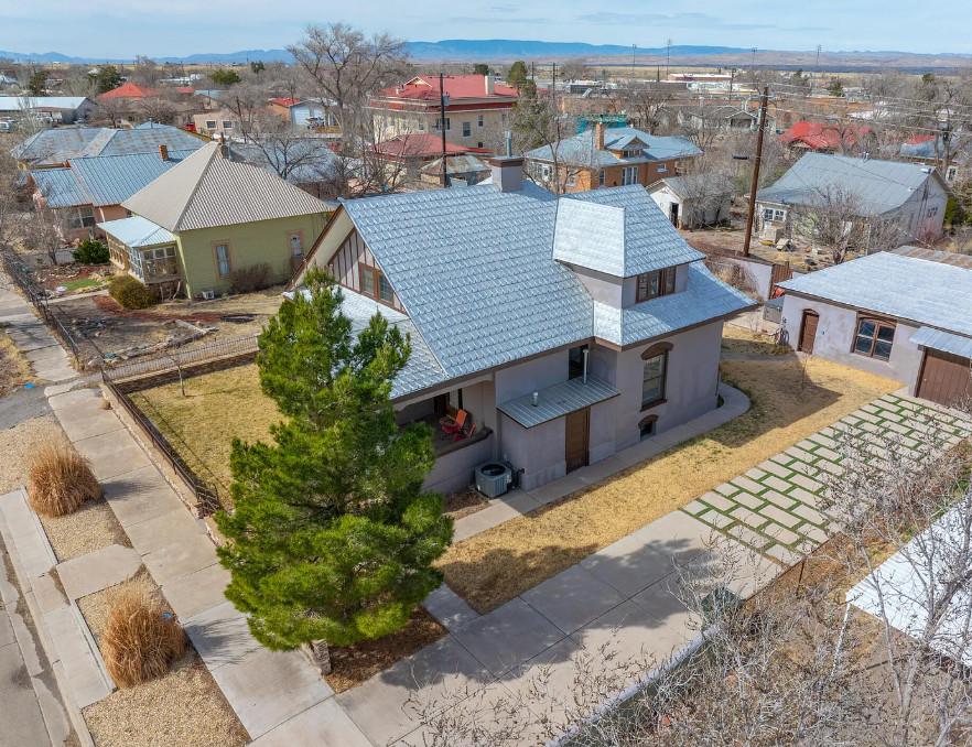 Pretty woodwork! Has a wine cellar and a humidor! C. 1910 in New Mexico