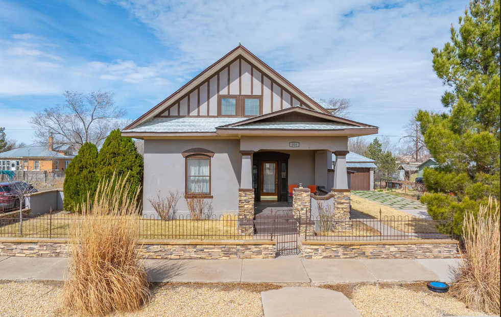 Pretty woodwork! Has a wine cellar and a humidor! C. 1910 in New Mexico
