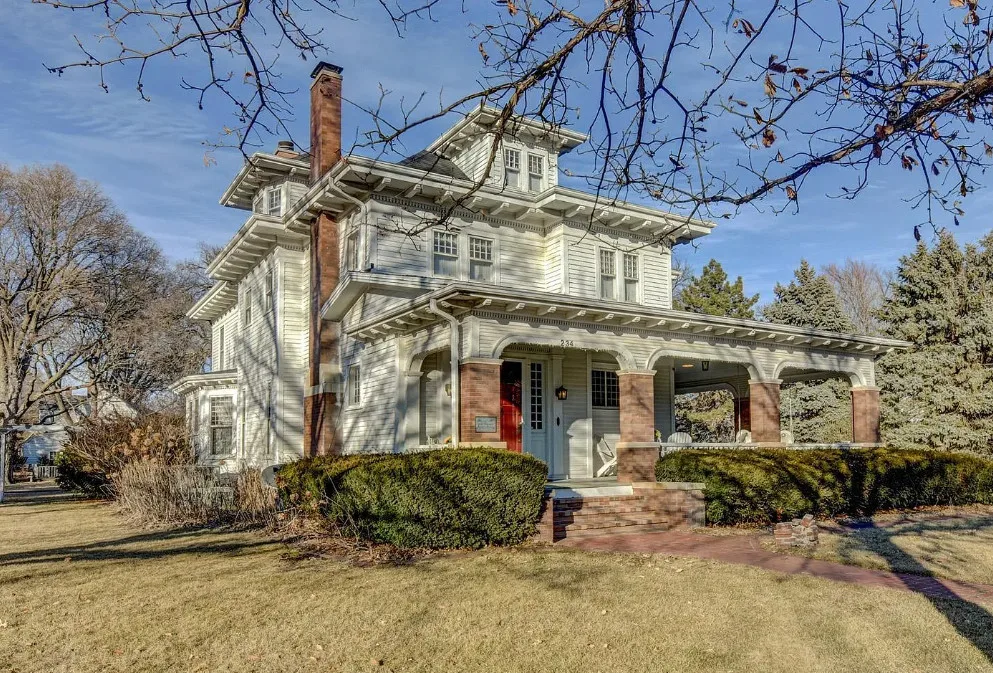 This is quite a house! The R. B. Schneider House, C. 1887 in Nebraska. $800,000