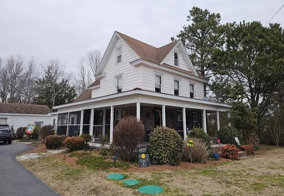 Porch goals on the Eastern Shore of Virginia. C.1900. $289,900