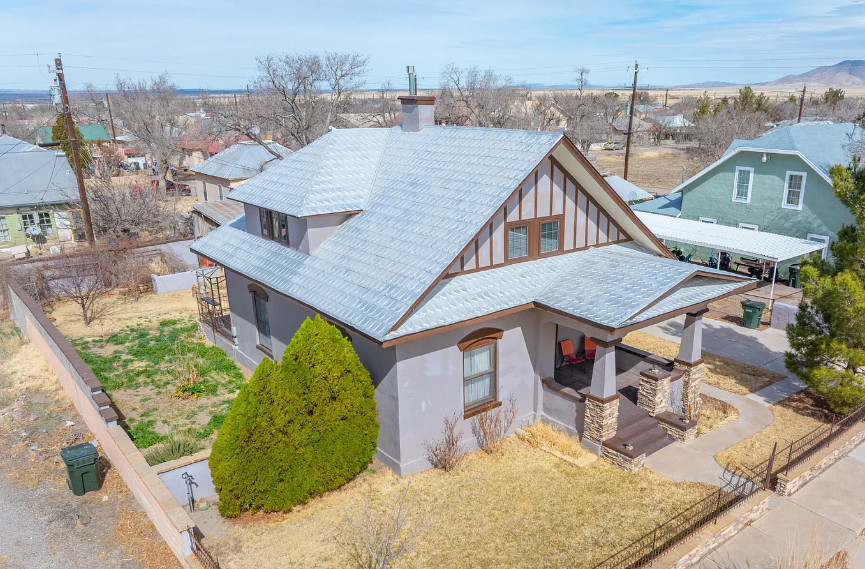 Pretty woodwork! Has a wine cellar and a humidor! C. 1910 in New Mexico