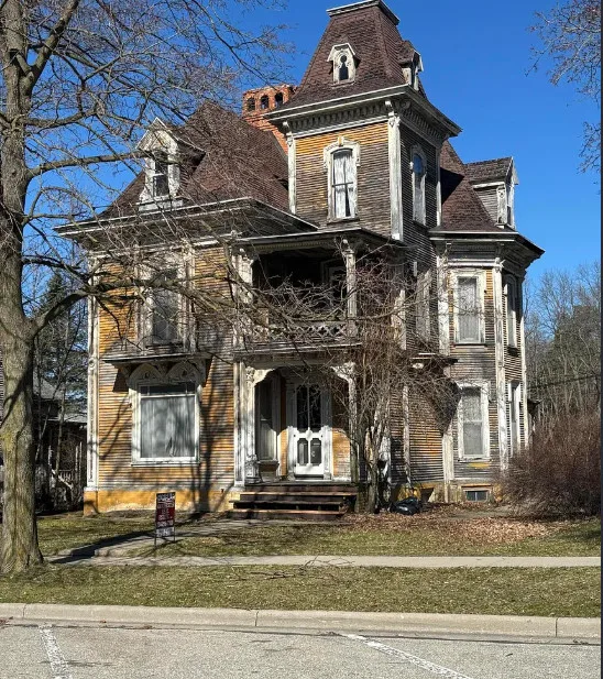 What a house this could be! Great staircase! C. 1885 in Michigan.