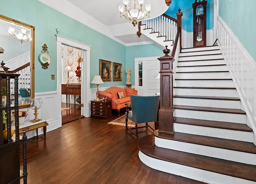 Porch goals! Pretty interior! Five acres in South Carolina.