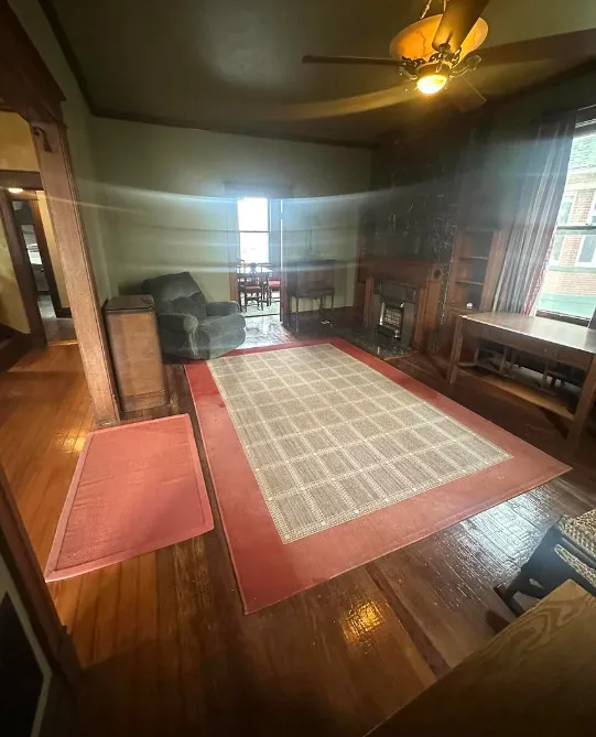 Love the bathroom with the chandelier! Circa 1922 in Virginia.
