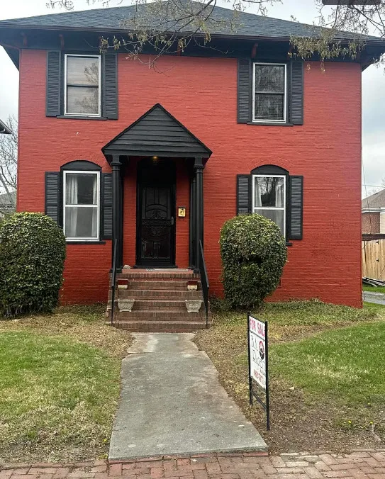 Love the bathroom with the chandelier! Circa 1922 in Virginia.