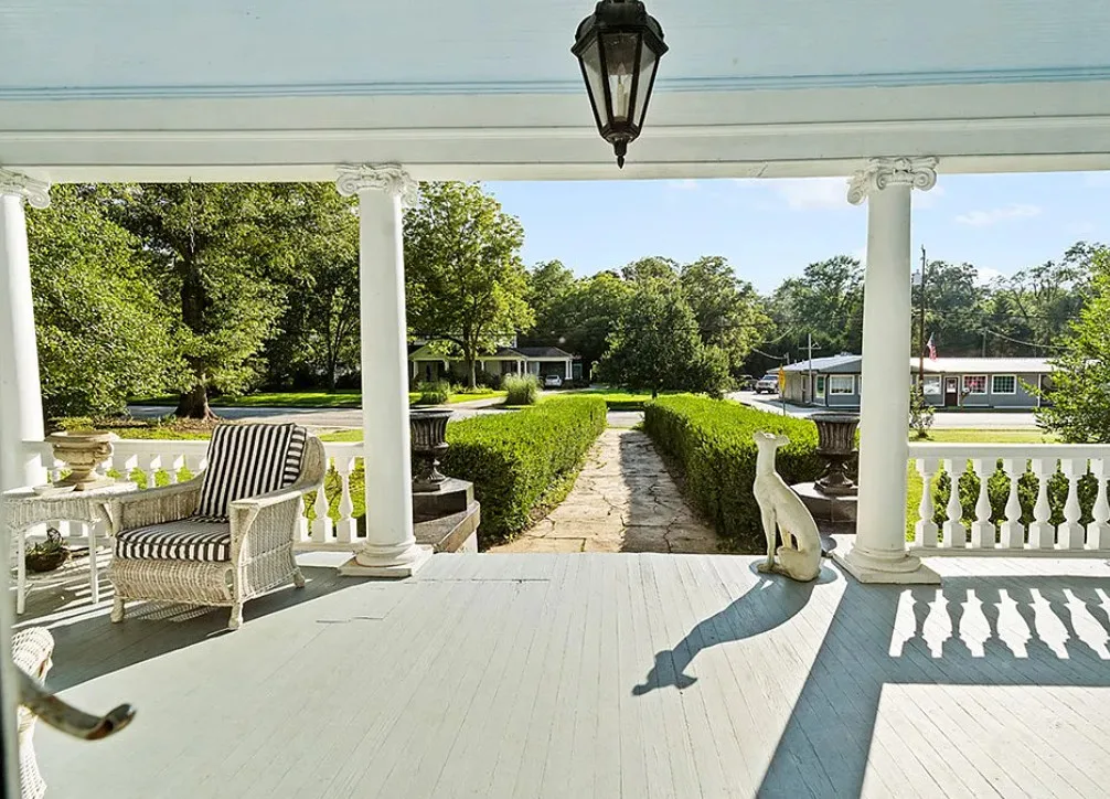 Porch goals! Pretty interior! Five acres in South Carolina.