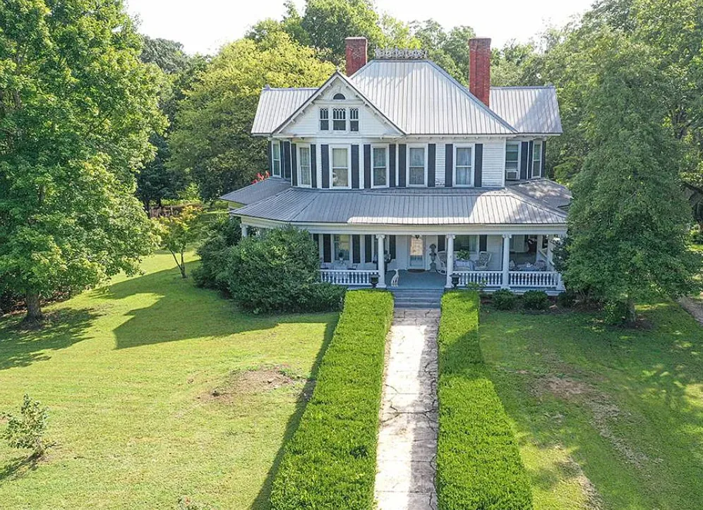Porch goals! Pretty interior! Five acres in South Carolina.