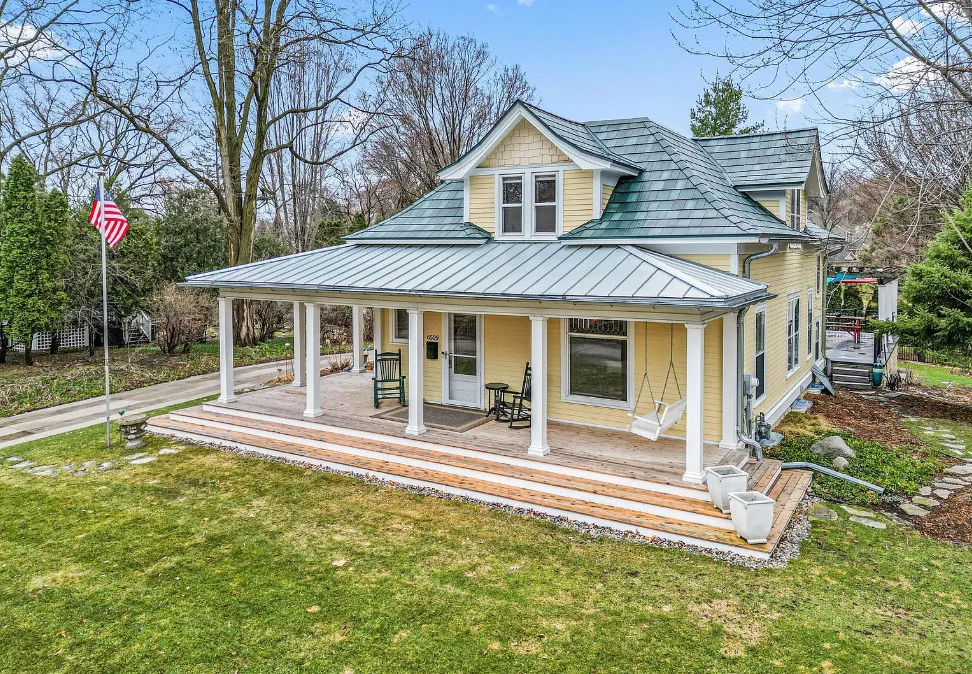 Who else is using the slide instead of the stairs?! Beautiful home. C. 1912 in Minnesota.