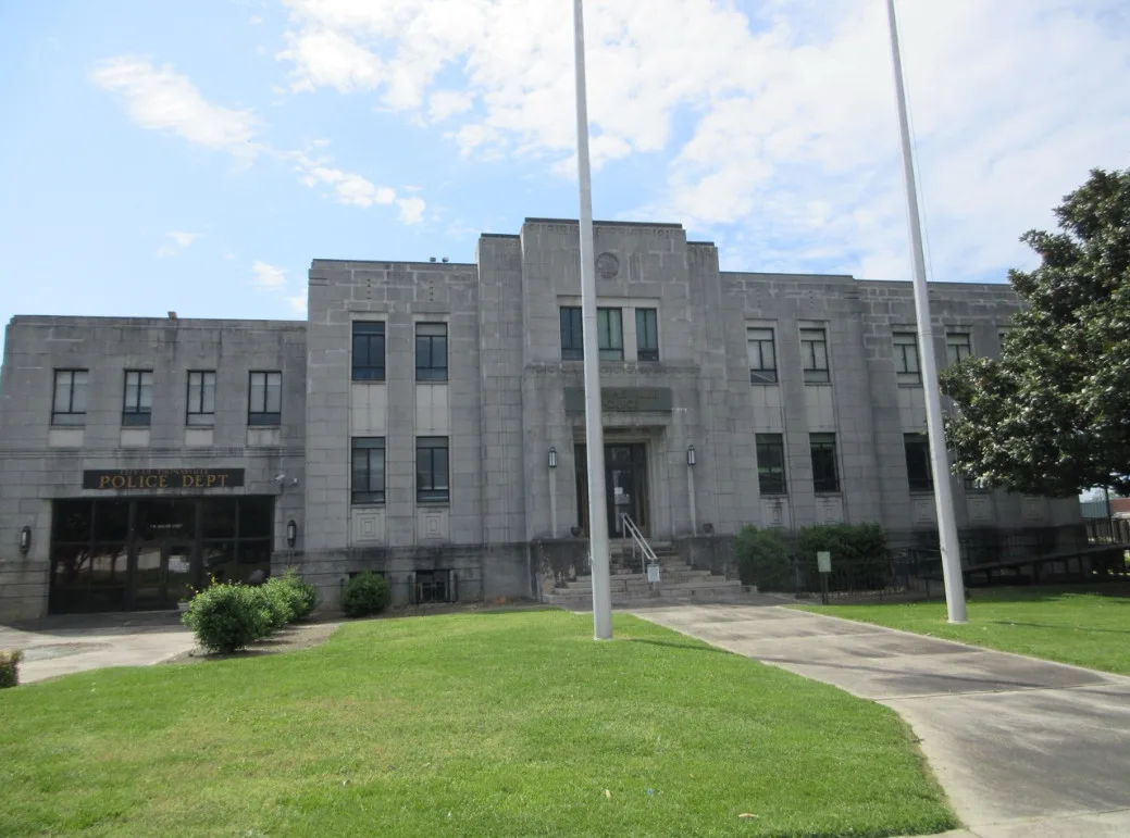 Old jail, city hall and fire station! Circa 1938 in North Carolina