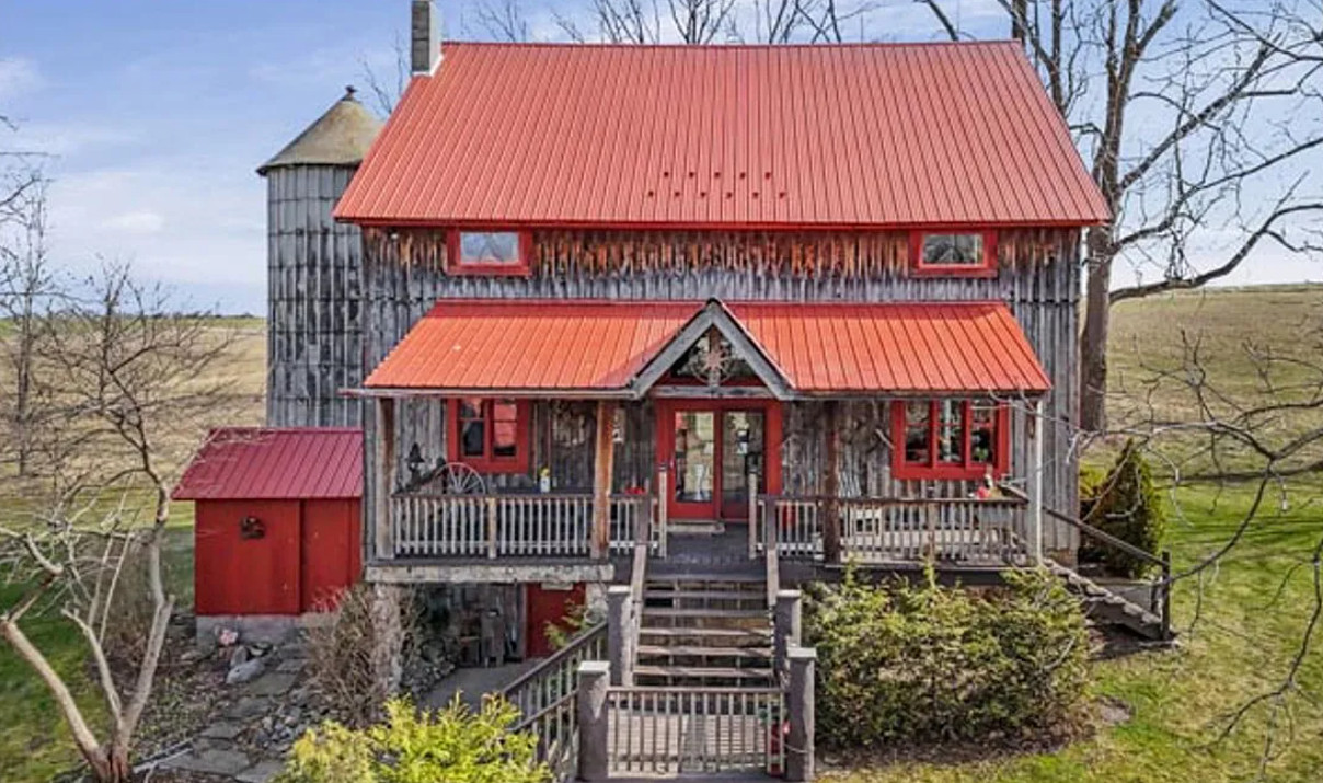 Converted barn! Definitely unique! Over three acres in New York.
