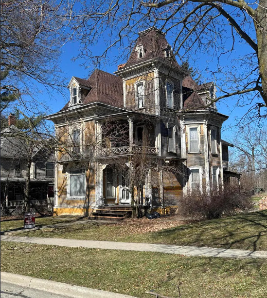 What a house this could be! Great staircase! C. 1885 in Michigan.
