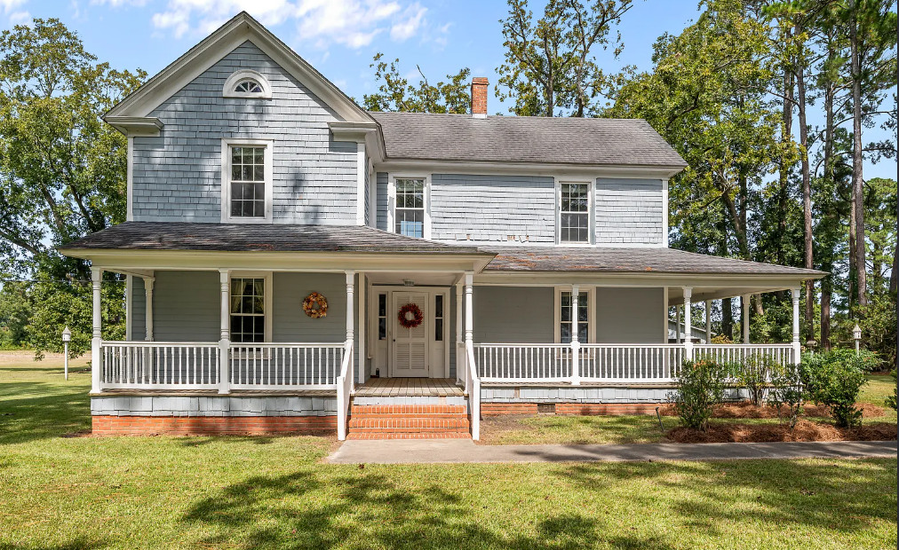 Porch goals! Nice interior! One acre in North Carolina.